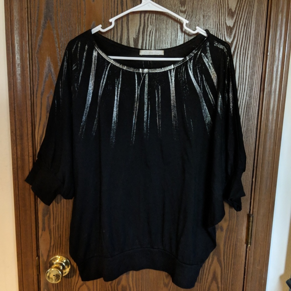 Black Dolman Sleeve Top